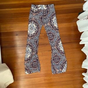 Patterned Flare Pants